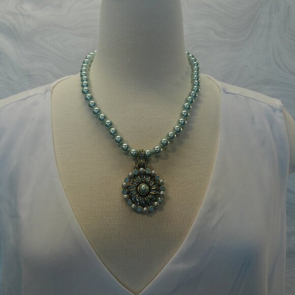 Heidi Daus Relaxed and Refined Beaded Crystal Drop Necklace & Earring - Picture 3 of 13